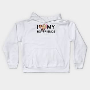 Kpop Ateez Stay I Love My Boyfriends Hyunjin and Felix Heart Kids Hoodie